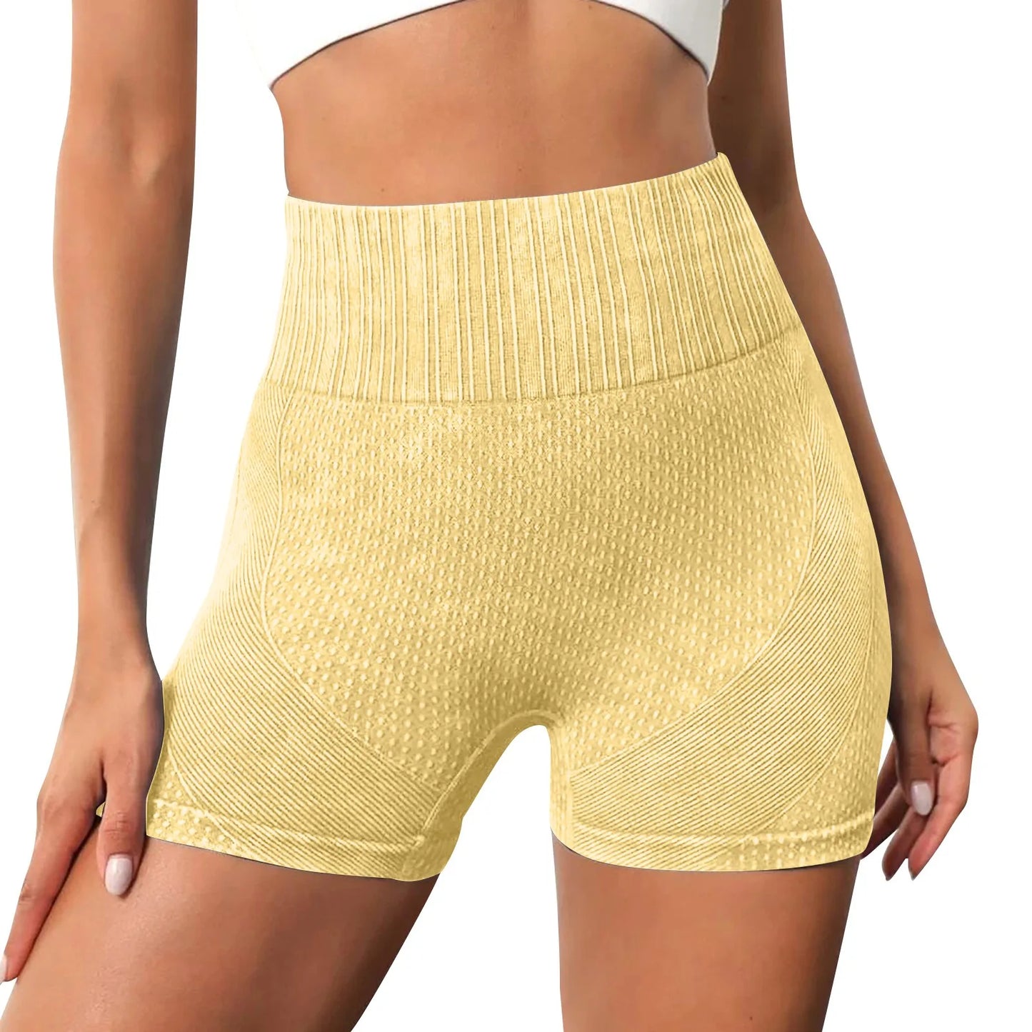 Gym Shorts Woman High Support Fitness Sports Biker Short Workout Scrunch Butt Yoga Seamless Leggings Running Skipping
