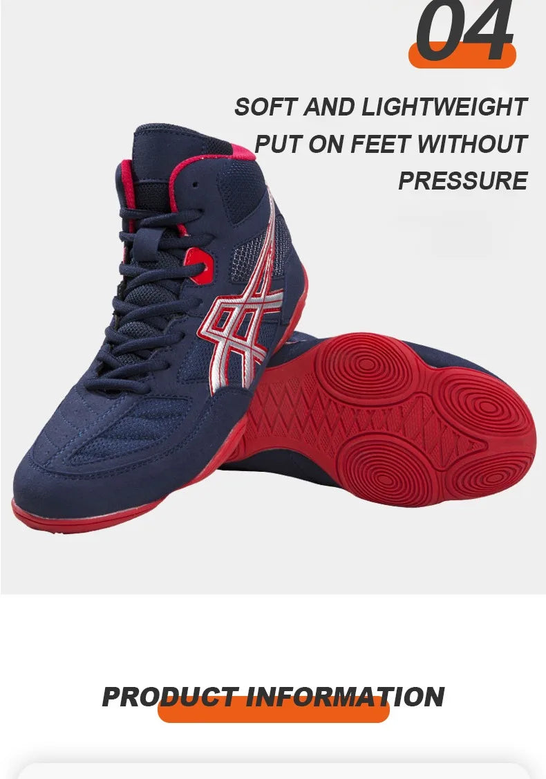 TaoBo Breathable Boxing Shoes for Men Women Professional Wrestling Boots Breathable Comfortable Flighting Boxing Sneakers