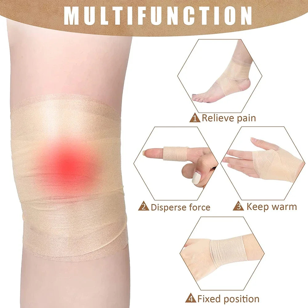 5 Rolls 2.5/3.8/5cm Sport Athletic Waterproof Cotton White Boxing Adhesive Tape Strain Injury Support Sport Binding Bandage