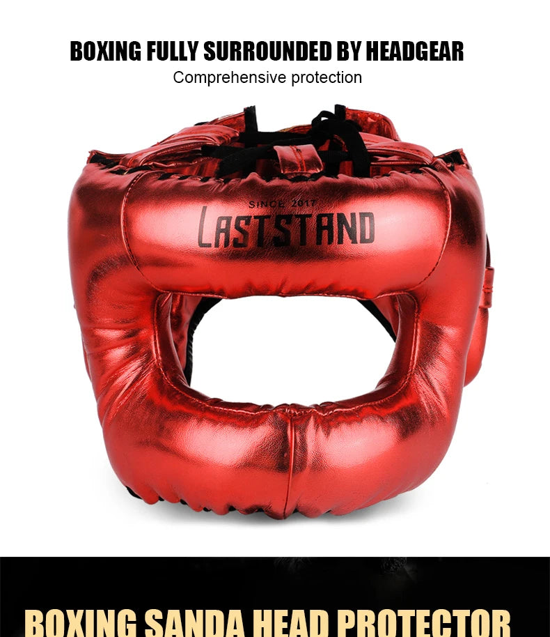 Boxing Helmet Sanda Training Head Protector Guard Boxing Muay Headgear Thai Helmet Kickboxing Head Gear Protective GYM Equipment