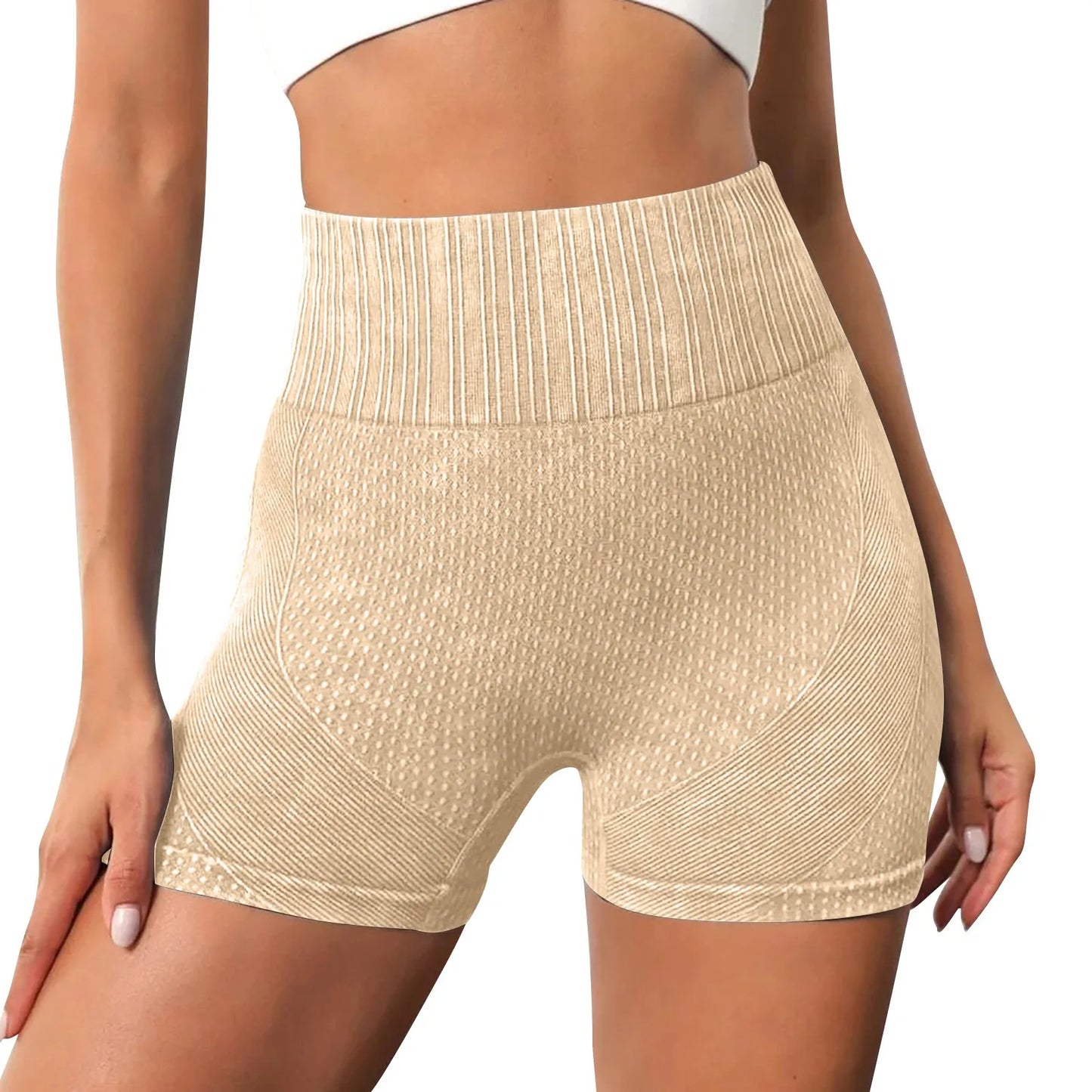 Gym Shorts Woman High Support Fitness Sports Biker Short Workout Scrunch Butt Yoga Seamless Leggings Running Skipping