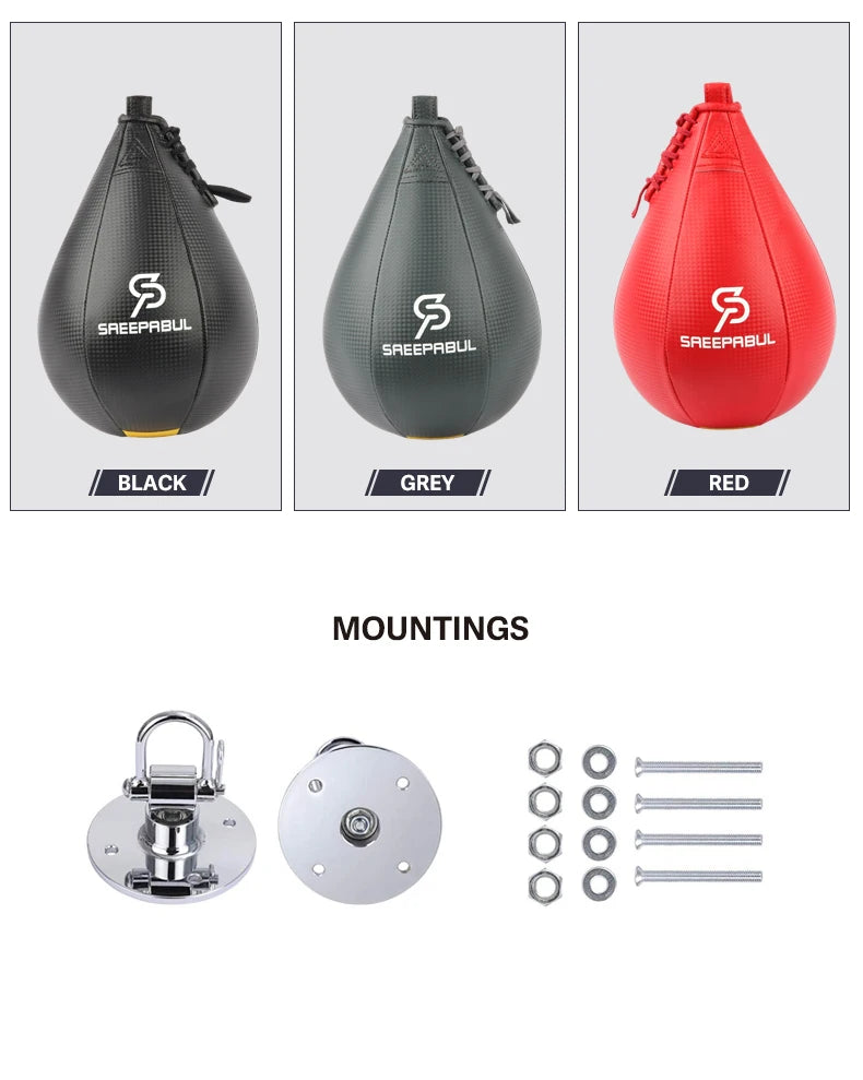 Free Shipping Boxing Speed Ball Set Fitness Boxing Pear Speed Ball Reflex Inflate Punching Speed Bag Training Ball Accessory