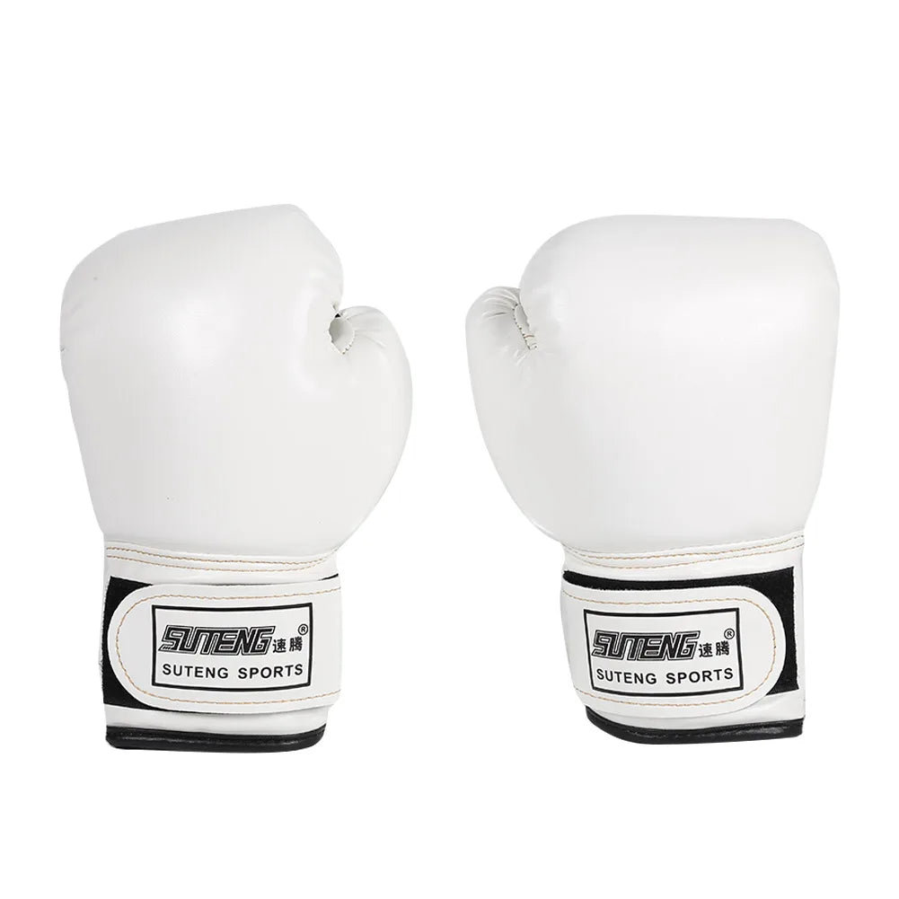 2pcs Boxing Training Fighting Gloves PU Leather Kids Breathable Muay Thai Sparring Punching Karate Kickboxing Professional Glove