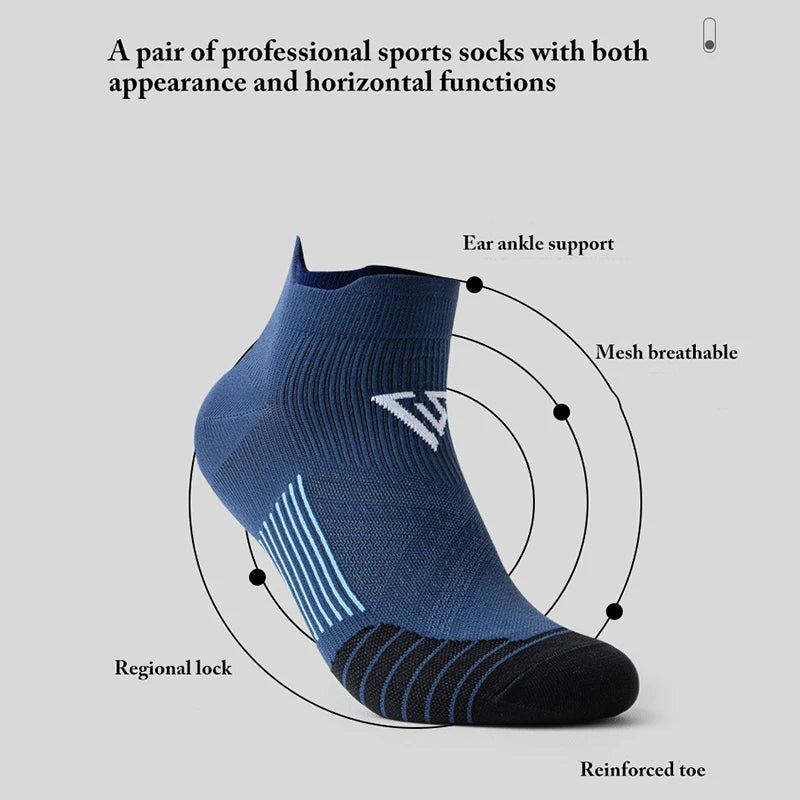 3pairs/Lot Woman Men's Socks Compression Breathable Basketball Sports Cycling Running Towel Socks High Elastic Tube Socks