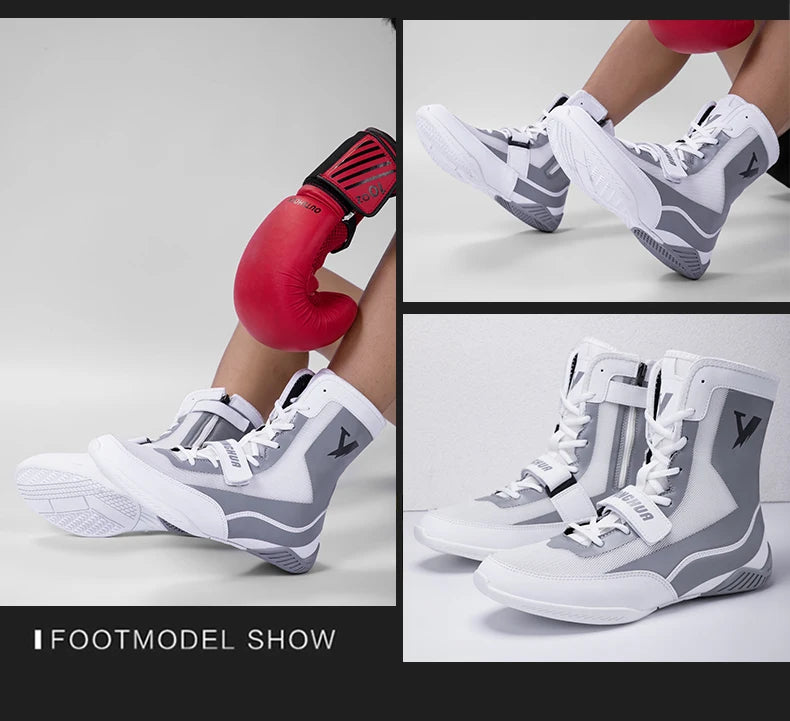 New Pro wrestling and boxing shoes, men's mesh breathable training, flying wrestling boots, lightweight sneakers