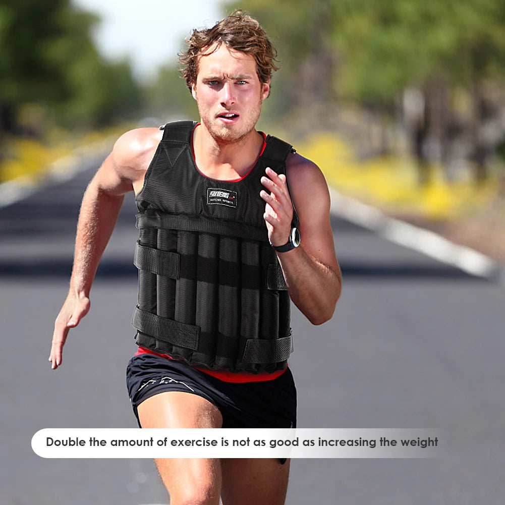 3-50KG Durable Weighted Vest Adjustable Weight Training Exercise Waistcoat Jacket Sand Clothing Boxing Fitness Equipment \
weights not included