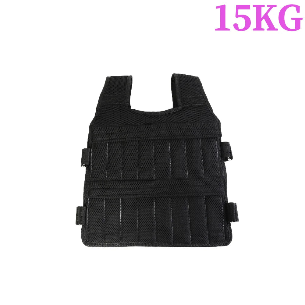3-50KG Durable Weighted Vest Adjustable Weight Training Exercise Waistcoat Jacket Sand Clothing Boxing Fitness Equipment \
weights not included
