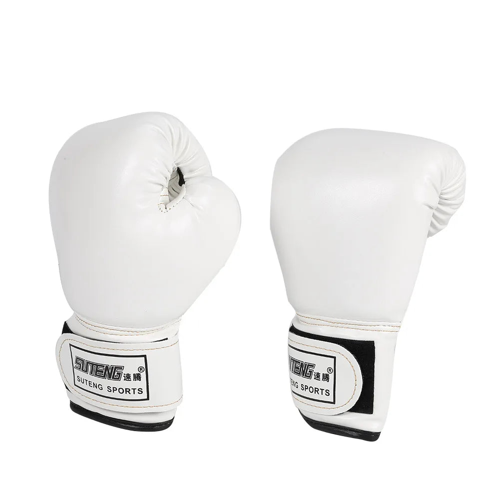 2pcs Boxing Training Fighting Gloves PU Leather Kids Breathable Muay Thai Sparring Punching Karate Kickboxing Professional Glove
