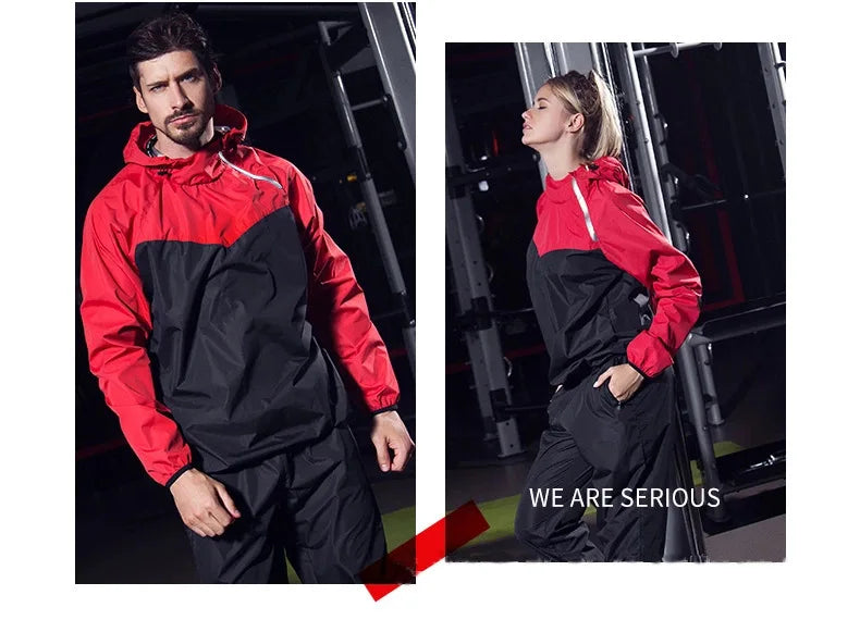 couple sports suit fitness running sweating men and women spring and autumn weight loss training fashion two-piece set