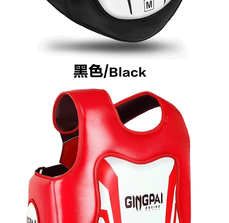 Boxing Chest Guard MMA Kickboxing Body Vest Protector Martial Arts WTF Reversible Rib Shield Taekwondo Target Training Uniform