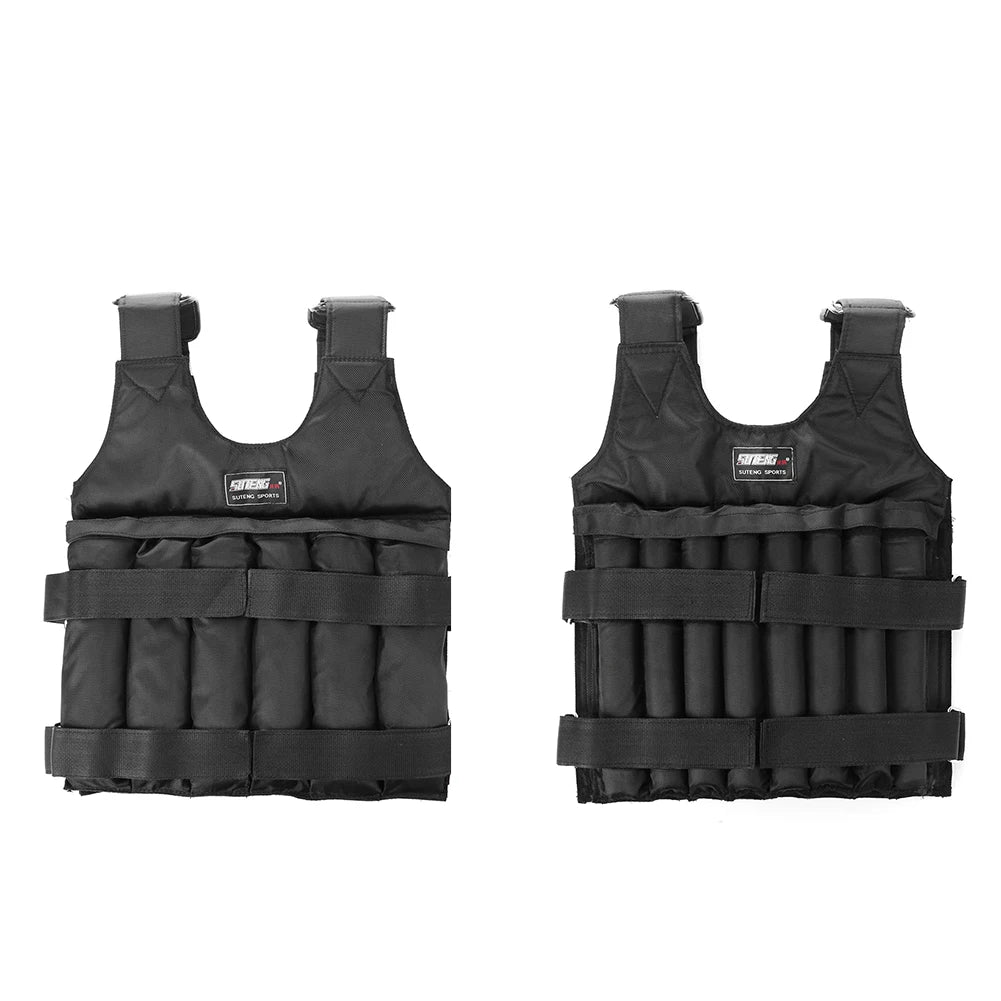 3-50KG Durable Weighted Vest Adjustable Weight Training Exercise Waistcoat Jacket Sand Clothing Boxing Fitness Equipment \
weights not included