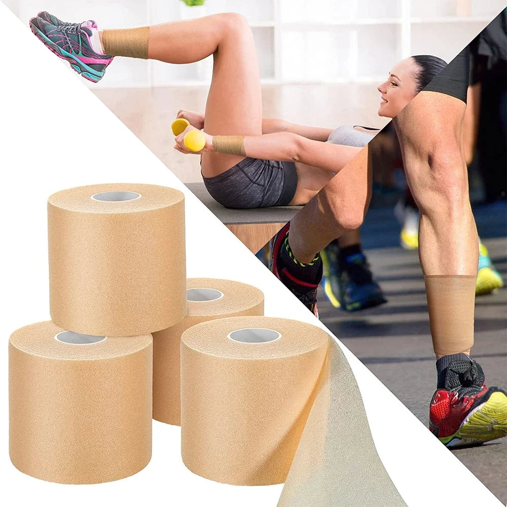 5 Rolls 2.5/3.8/5cm Sport Athletic Waterproof Cotton White Boxing Adhesive Tape Strain Injury Support Sport Binding Bandage
