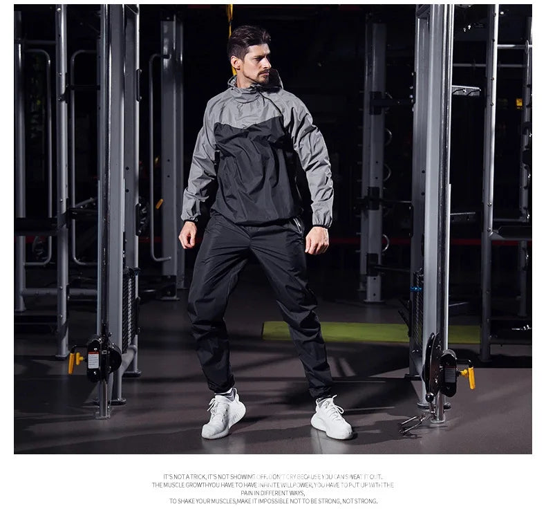 couple sports suit fitness running sweating men and women spring and autumn weight loss training fashion two-piece set