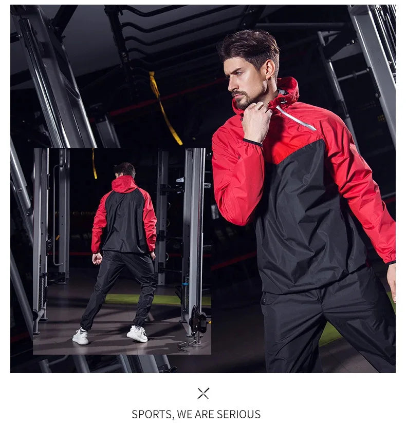 couple sports suit fitness running sweating men and women spring and autumn weight loss training fashion two-piece set