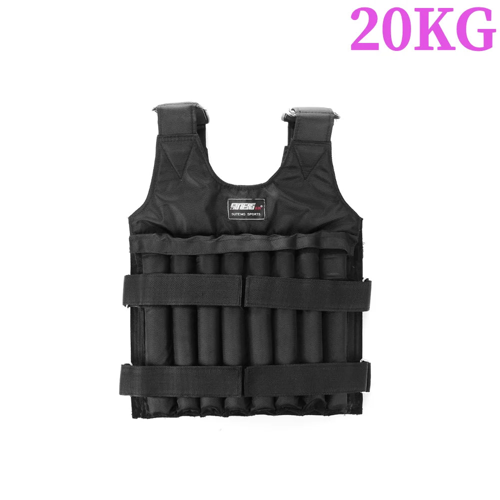 3-50KG Durable Weighted Vest Adjustable Weight Training Exercise Waistcoat Jacket Sand Clothing Boxing Fitness Equipment \
weights not included