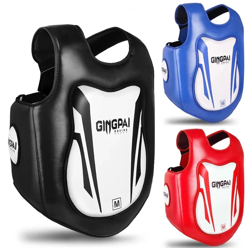 Boxing Chest Guard MMA Kickboxing Body Vest Protector Martial Arts WTF Reversible Rib Shield Taekwondo Target Training Uniform