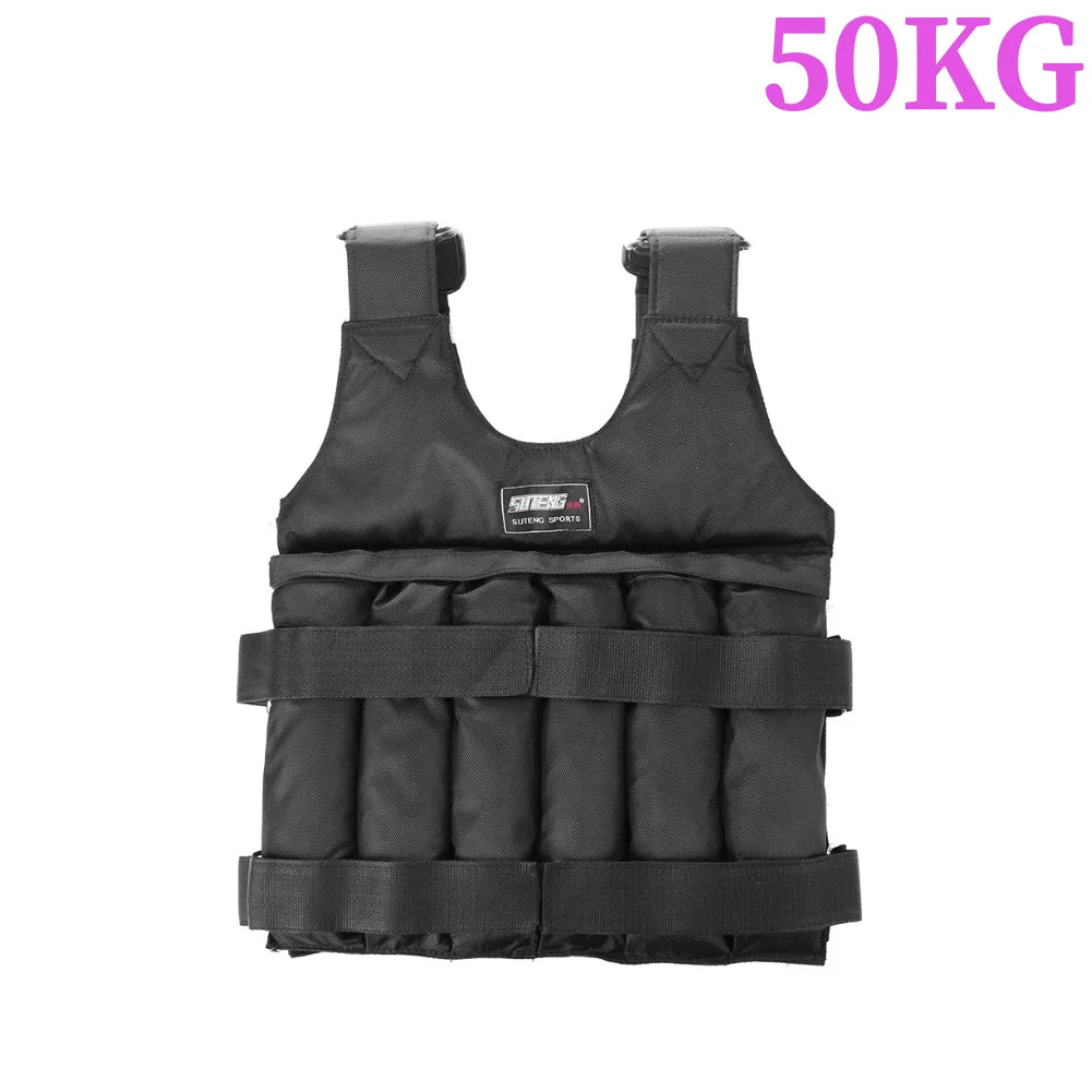 3-50KG Durable Weighted Vest Adjustable Weight Training Exercise Waistcoat Jacket Sand Clothing Boxing Fitness Equipment \
weights not included