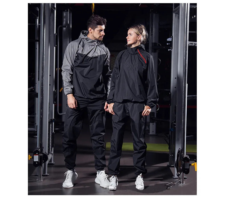 couple sports suit fitness running sweating men and women spring and autumn weight loss training fashion two-piece set