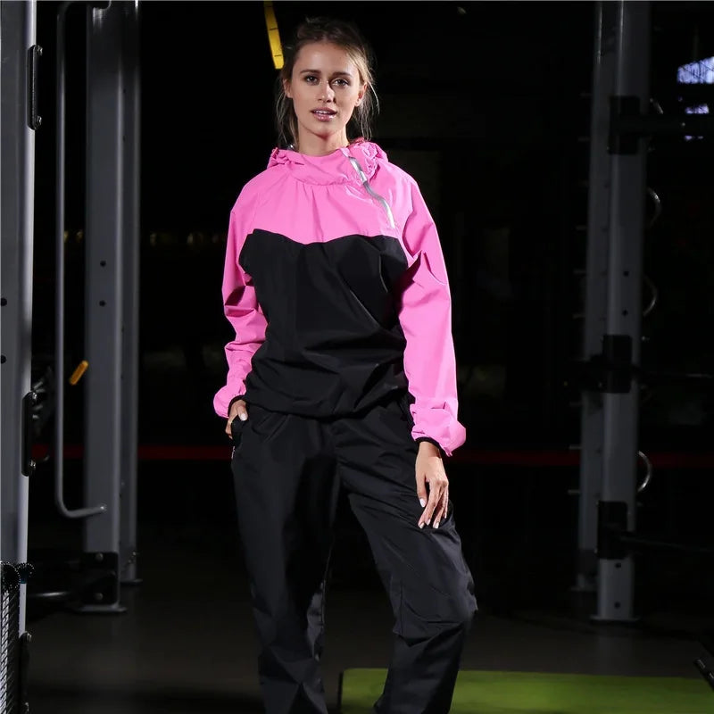couple sports suit fitness running sweating men and women spring and autumn weight loss training fashion two-piece set