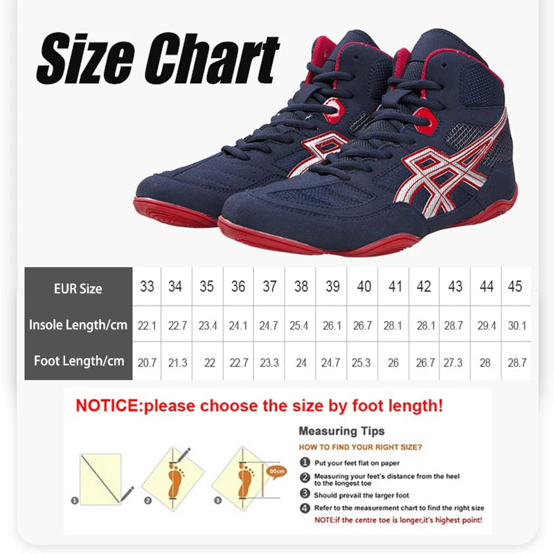 TaoBo Breathable Boxing Shoes for Men Women Professional Wrestling Boots Breathable Comfortable Flighting Boxing Sneakers