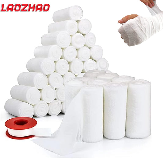 10 Roll Gauze Rolls Tape - Gauze Wrap - First Aid Supplies - Flexible,Breathable Gauze Bandage -Bandage Wrap for Wound Dressing
