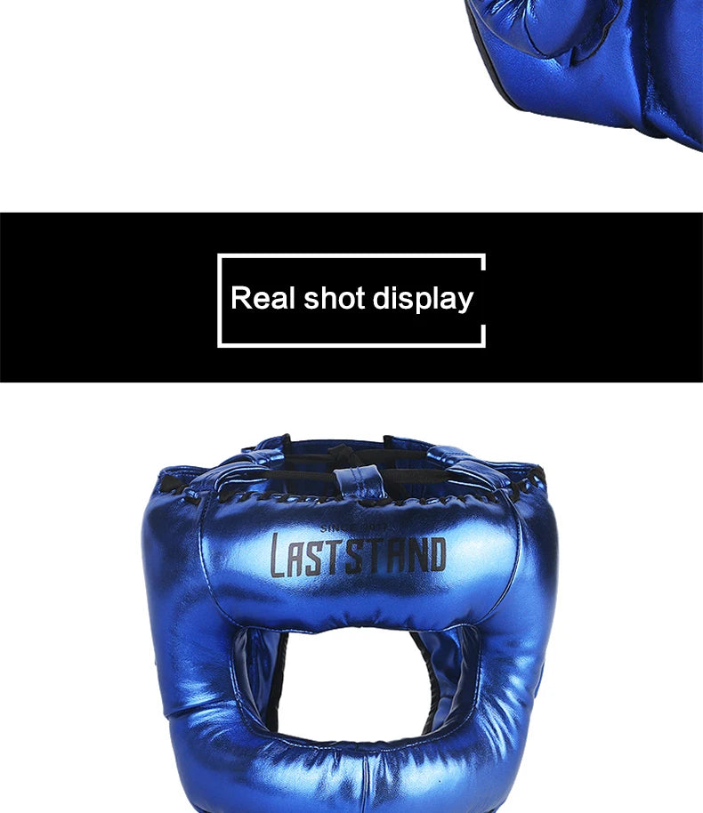 Boxing Helmet Sanda Training Head Protector Guard Boxing Muay Headgear Thai Helmet Kickboxing Head Gear Protective GYM Equipment