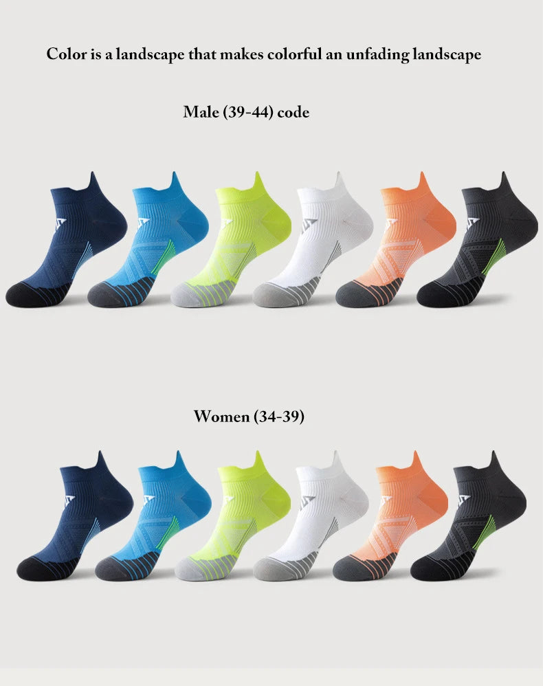 3pairs/Lot Woman Men's Socks Compression Breathable Basketball Sports Cycling Running Towel Socks High Elastic Tube Socks