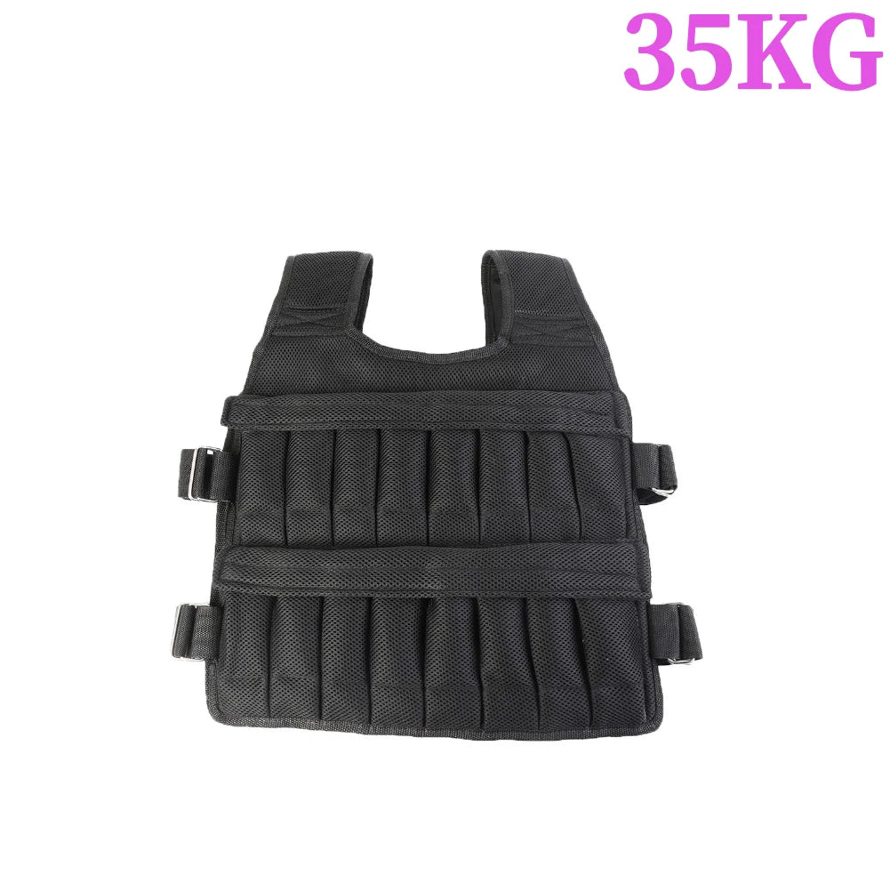 3-50KG Durable Weighted Vest Adjustable Weight Training Exercise Waistcoat Jacket Sand Clothing Boxing Fitness Equipment \
weights not included