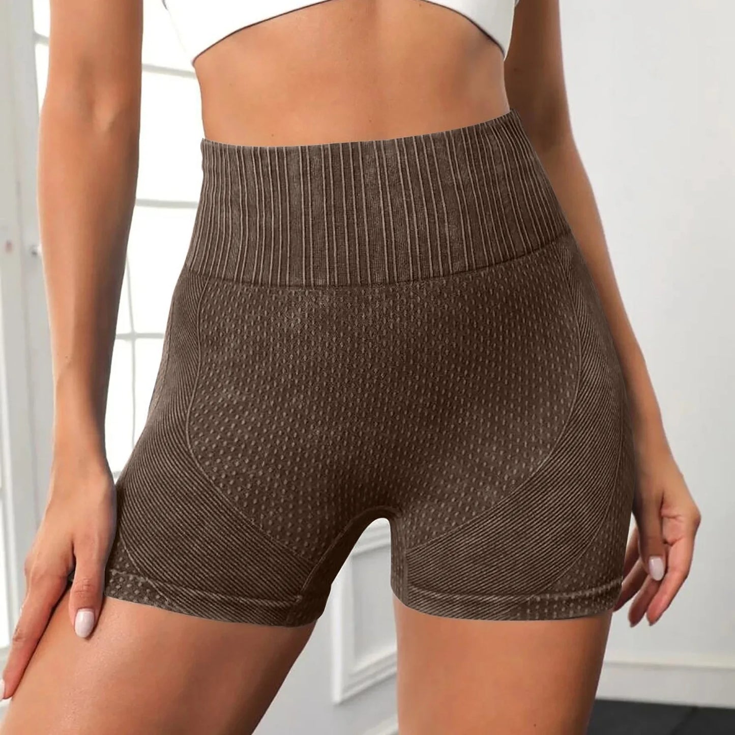 Gym Shorts Woman High Support Fitness Sports Biker Short Workout Scrunch Butt Yoga Seamless Leggings Running Skipping