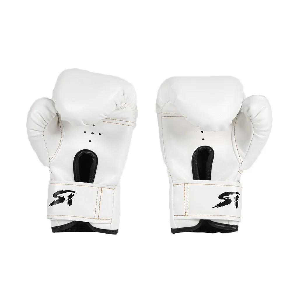 2pcs Boxing Training Fighting Gloves PU Leather Kids Breathable Muay Thai Sparring Punching Karate Kickboxing Professional Glove